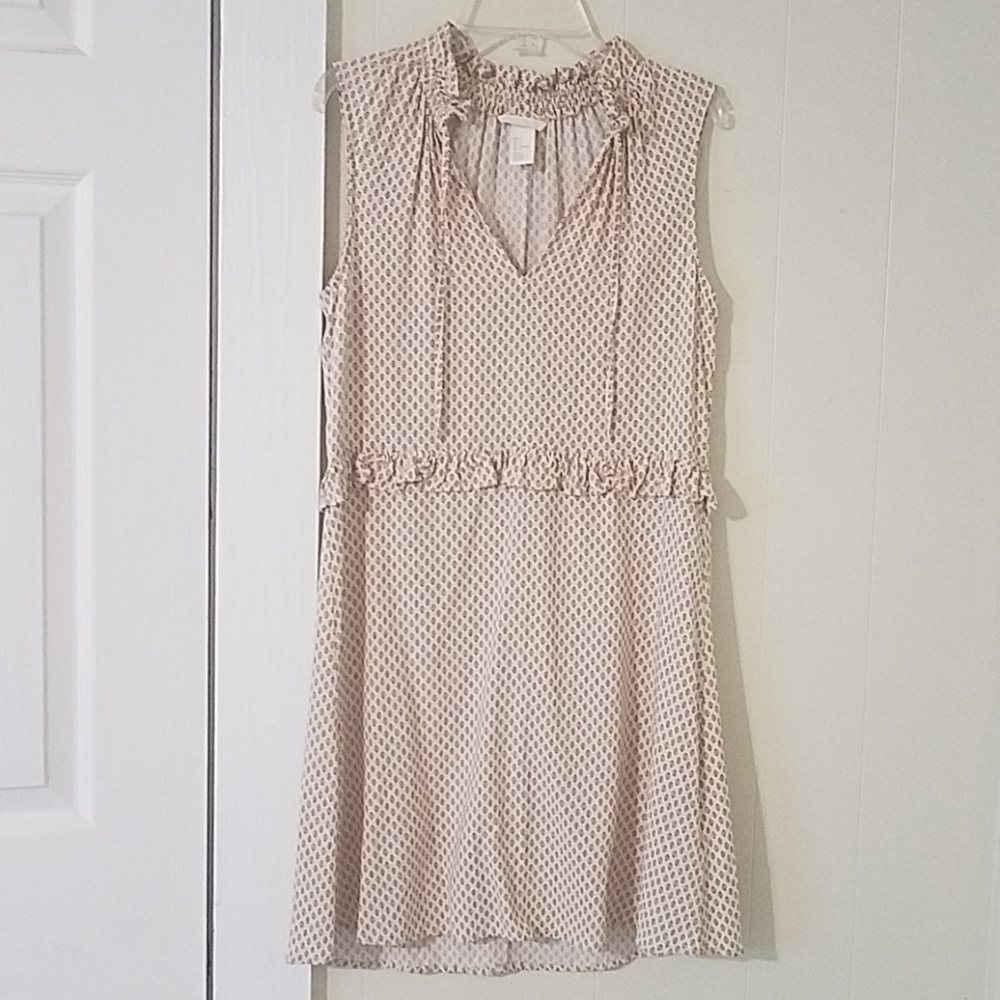 Cream and Black Dress